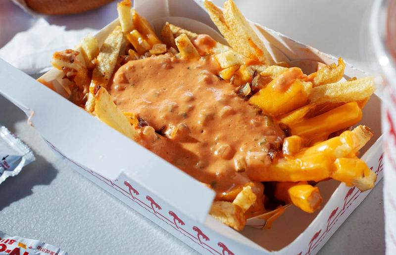 36. Curly fries, Burger King, various locations, 35. Soul Fries, Chicken Licken, various locations, South Africa, 34. Famous Grill’d Chips, Grill’d, various locations, Australia, 33. Potato Sticks, Bob’s, various locations, Brazil, 32. French fries, Quick, various locations, Belgium and France, 31. Cajun Style fries, Five Guys, various locations, 30. Fries, Supermac’s, various locations, Ireland, 29. Boardwalk fries, Thrasher's French Fries, various locations, USA, 28. French fries, Hesburger, various locations, 27. Bembos French fries, Bembos, various locations, Peru, 26. Waffle potato fries, Chick-fil-A, various locations, USA, 25. Fries, Frietboutique, various locations, Netherlands, 24. Crinkle-cut fries, Sibylla, various locations, Sweden and Finland, 23. Currywurst Special, Frittenwerk, various locations, Germany, 22. Groovy Fries, Sonic Drive-In, various locations, USA, 21. Fritz, Fritz European Fry House, Vancouver, Canada, 20. French fries, MOS Burger, various locations, 19. Rosemary Salted Chips, Honest Burger, various locations, UK, 18. Chips, Red Rooster, various locations, Australia, 17. Cheese fries, Shake Shack, various locations, 16. Smoked Meat Poutine, NomNomNom Poutine, Toronto, Canada, 15. French fries, Lotteria, various locations, 14. Classic fries, Lord of the Fries, various locations, Australia and New Zealand, 13. Fresh cut fries, Willy’s, Halifax, Canada, 12. Fries, Wendy’s, various locations, 11. French fries, 100 Montaditos, various locations, Spain, Italy and Portugal, 10. Trüffelfritten, Peter Pane Burgergrill &amp; Bar, various locations, Germany, 9. Nacho Fries, Taco Bell, various locations, 8. Waffle fries, Leon, various locations, UK, 7. Animal Style fries, In-N-Out, various locations, USA, 6. Yiayia’s Chips, Zeus Street Greek, various locations, Australia, 5. Frites, Friterie chez Bryan Aubange, Aubange, Belgium, 4. Crinkle-cut fries, Del Taco, various locations, USA, 3. Flamish Fries, Manneken Pis, various locations, Netherlands, 2. Frites, Chic Frite, Dunkirk, France