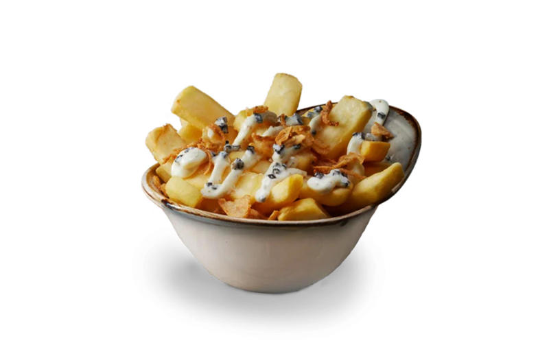 36. Curly fries, Burger King, various locations, 35. Soul Fries, Chicken Licken, various locations, South Africa, 34. Famous Grill’d Chips, Grill’d, various locations, Australia, 33. Potato Sticks, Bob’s, various locations, Brazil, 32. French fries, Quick, various locations, Belgium and France, 31. Cajun Style fries, Five Guys, various locations, 30. Fries, Supermac’s, various locations, Ireland, 29. Boardwalk fries, Thrasher's French Fries, various locations, USA, 28. French fries, Hesburger, various locations, 27. Bembos French fries, Bembos, various locations, Peru, 26. Waffle potato fries, Chick-fil-A, various locations, USA, 25. Fries, Frietboutique, various locations, Netherlands, 24. Crinkle-cut fries, Sibylla, various locations, Sweden and Finland, 23. Currywurst Special, Frittenwerk, various locations, Germany, 22. Groovy Fries, Sonic Drive-In, various locations, USA, 21. Fritz, Fritz European Fry House, Vancouver, Canada, 20. French fries, MOS Burger, various locations, 19. Rosemary Salted Chips, Honest Burger, various locations, UK, 18. Chips, Red Rooster, various locations, Australia, 17. Cheese fries, Shake Shack, various locations, 16. Smoked Meat Poutine, NomNomNom Poutine, Toronto, Canada, 15. French fries, Lotteria, various locations, 14. Classic fries, Lord of the Fries, various locations, Australia and New Zealand, 13. Fresh cut fries, Willy’s, Halifax, Canada, 12. Fries, Wendy’s, various locations, 11. French fries, 100 Montaditos, various locations, Spain, Italy and Portugal, 10. Trüffelfritten, Peter Pane Burgergrill &amp; Bar, various locations, Germany, 9. Nacho Fries, Taco Bell, various locations, 8. Waffle fries, Leon, various locations, UK, 7. Animal Style fries, In-N-Out, various locations, USA, 6. Yiayia’s Chips, Zeus Street Greek, various locations, Australia, 5. Frites, Friterie chez Bryan Aubange, Aubange, Belgium, 4. Crinkle-cut fries, Del Taco, various locations, USA, 3. Flamish Fries, Manneken Pis, various locations, Netherlands, 2. Frites, Chic Frite, Dunkirk, France