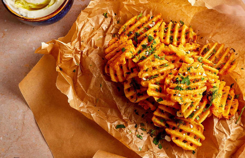 36. Curly fries, Burger King, various locations, 35. Soul Fries, Chicken Licken, various locations, South Africa, 34. Famous Grill’d Chips, Grill’d, various locations, Australia, 33. Potato Sticks, Bob’s, various locations, Brazil, 32. French fries, Quick, various locations, Belgium and France, 31. Cajun Style fries, Five Guys, various locations, 30. Fries, Supermac’s, various locations, Ireland, 29. Boardwalk fries, Thrasher's French Fries, various locations, USA, 28. French fries, Hesburger, various locations, 27. Bembos French fries, Bembos, various locations, Peru, 26. Waffle potato fries, Chick-fil-A, various locations, USA, 25. Fries, Frietboutique, various locations, Netherlands, 24. Crinkle-cut fries, Sibylla, various locations, Sweden and Finland, 23. Currywurst Special, Frittenwerk, various locations, Germany, 22. Groovy Fries, Sonic Drive-In, various locations, USA, 21. Fritz, Fritz European Fry House, Vancouver, Canada, 20. French fries, MOS Burger, various locations, 19. Rosemary Salted Chips, Honest Burger, various locations, UK, 18. Chips, Red Rooster, various locations, Australia, 17. Cheese fries, Shake Shack, various locations, 16. Smoked Meat Poutine, NomNomNom Poutine, Toronto, Canada, 15. French fries, Lotteria, various locations, 14. Classic fries, Lord of the Fries, various locations, Australia and New Zealand, 13. Fresh cut fries, Willy’s, Halifax, Canada, 12. Fries, Wendy’s, various locations, 11. French fries, 100 Montaditos, various locations, Spain, Italy and Portugal, 10. Trüffelfritten, Peter Pane Burgergrill &amp; Bar, various locations, Germany, 9. Nacho Fries, Taco Bell, various locations, 8. Waffle fries, Leon, various locations, UK, 7. Animal Style fries, In-N-Out, various locations, USA, 6. Yiayia’s Chips, Zeus Street Greek, various locations, Australia, 5. Frites, Friterie chez Bryan Aubange, Aubange, Belgium, 4. Crinkle-cut fries, Del Taco, various locations, USA, 3. Flamish Fries, Manneken Pis, various locations, Netherlands, 2. Frites, Chic Frite, Dunkirk, France