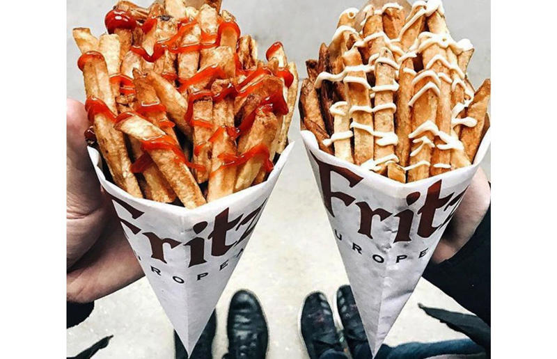 36. Curly fries, Burger King, various locations, 35. Soul Fries, Chicken Licken, various locations, South Africa, 34. Famous Grill’d Chips, Grill’d, various locations, Australia, 33. Potato Sticks, Bob’s, various locations, Brazil, 32. French fries, Quick, various locations, Belgium and France, 31. Cajun Style fries, Five Guys, various locations, 30. Fries, Supermac’s, various locations, Ireland, 29. Boardwalk fries, Thrasher's French Fries, various locations, USA, 28. French fries, Hesburger, various locations, 27. Bembos French fries, Bembos, various locations, Peru, 26. Waffle potato fries, Chick-fil-A, various locations, USA, 25. Fries, Frietboutique, various locations, Netherlands, 24. Crinkle-cut fries, Sibylla, various locations, Sweden and Finland, 23. Currywurst Special, Frittenwerk, various locations, Germany, 22. Groovy Fries, Sonic Drive-In, various locations, USA, 21. Fritz, Fritz European Fry House, Vancouver, Canada, 20. French fries, MOS Burger, various locations, 19. Rosemary Salted Chips, Honest Burger, various locations, UK, 18. Chips, Red Rooster, various locations, Australia, 17. Cheese fries, Shake Shack, various locations, 16. Smoked Meat Poutine, NomNomNom Poutine, Toronto, Canada, 15. French fries, Lotteria, various locations, 14. Classic fries, Lord of the Fries, various locations, Australia and New Zealand, 13. Fresh cut fries, Willy’s, Halifax, Canada, 12. Fries, Wendy’s, various locations, 11. French fries, 100 Montaditos, various locations, Spain, Italy and Portugal, 10. Trüffelfritten, Peter Pane Burgergrill &amp; Bar, various locations, Germany, 9. Nacho Fries, Taco Bell, various locations, 8. Waffle fries, Leon, various locations, UK, 7. Animal Style fries, In-N-Out, various locations, USA, 6. Yiayia’s Chips, Zeus Street Greek, various locations, Australia, 5. Frites, Friterie chez Bryan Aubange, Aubange, Belgium, 4. Crinkle-cut fries, Del Taco, various locations, USA, 3. Flamish Fries, Manneken Pis, various locations, Netherlands, 2. Frites, Chic Frite, Dunkirk, France