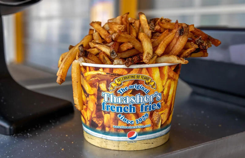 36. Curly fries, Burger King, various locations, 35. Soul Fries, Chicken Licken, various locations, South Africa, 34. Famous Grill’d Chips, Grill’d, various locations, Australia, 33. Potato Sticks, Bob’s, various locations, Brazil, 32. French fries, Quick, various locations, Belgium and France, 31. Cajun Style fries, Five Guys, various locations, 30. Fries, Supermac’s, various locations, Ireland, 29. Boardwalk fries, Thrasher's French Fries, various locations, USA, 28. French fries, Hesburger, various locations, 27. Bembos French fries, Bembos, various locations, Peru, 26. Waffle potato fries, Chick-fil-A, various locations, USA, 25. Fries, Frietboutique, various locations, Netherlands, 24. Crinkle-cut fries, Sibylla, various locations, Sweden and Finland, 23. Currywurst Special, Frittenwerk, various locations, Germany, 22. Groovy Fries, Sonic Drive-In, various locations, USA, 21. Fritz, Fritz European Fry House, Vancouver, Canada, 20. French fries, MOS Burger, various locations, 19. Rosemary Salted Chips, Honest Burger, various locations, UK, 18. Chips, Red Rooster, various locations, Australia, 17. Cheese fries, Shake Shack, various locations, 16. Smoked Meat Poutine, NomNomNom Poutine, Toronto, Canada, 15. French fries, Lotteria, various locations, 14. Classic fries, Lord of the Fries, various locations, Australia and New Zealand, 13. Fresh cut fries, Willy’s, Halifax, Canada, 12. Fries, Wendy’s, various locations, 11. French fries, 100 Montaditos, various locations, Spain, Italy and Portugal, 10. Trüffelfritten, Peter Pane Burgergrill &amp; Bar, various locations, Germany, 9. Nacho Fries, Taco Bell, various locations, 8. Waffle fries, Leon, various locations, UK, 7. Animal Style fries, In-N-Out, various locations, USA, 6. Yiayia’s Chips, Zeus Street Greek, various locations, Australia, 5. Frites, Friterie chez Bryan Aubange, Aubange, Belgium, 4. Crinkle-cut fries, Del Taco, various locations, USA, 3. Flamish Fries, Manneken Pis, various locations, Netherlands, 2. Frites, Chic Frite, Dunkirk, France