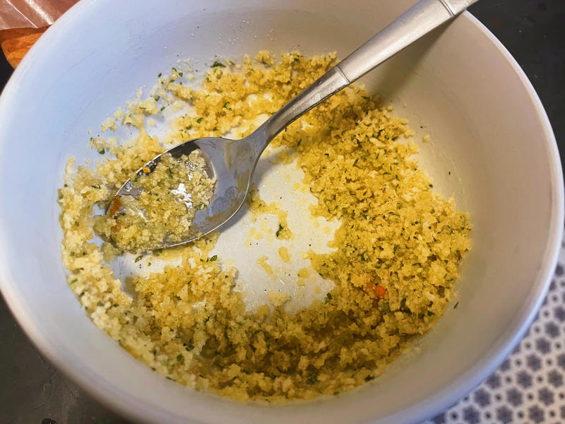 Next, I cooked the macaroni noodles., The recipe calls for a whopping 8 tablespoons of unsalted butter., I then added the hot milk into the flour-and-butter mixture., While the squash was roasting, I started cooking the onions.