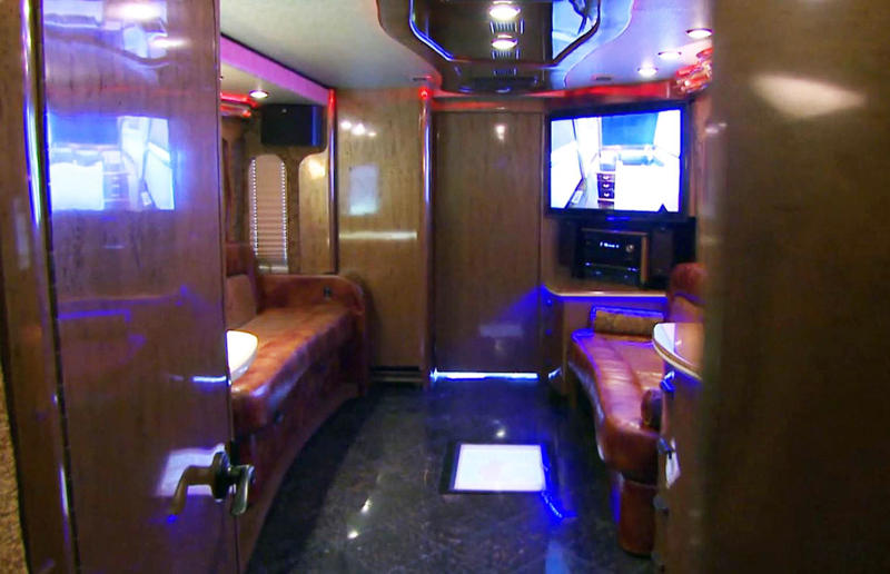 Timbaland's mobile music studio The most amazing celebrity homes on wheels, Tom Hanks' bespoke Airstream, Jason Momoa’s EarthRoamer home, John Mayer's luxury expedition truck, Jamie Foxx's studio on wheels, Leonardo DiCaprio's motorhome mansion, Mariah Carey's mobile party pad, Simon Cowell's high-tech trailer, Timbaland's mobile music studio, Vin Diesel's opulent custom motorhome, Will Smith's 'The Heat', Jennifer Lopez's 'Lux Lounge', Matthew McConaughey’s vintage Airstream