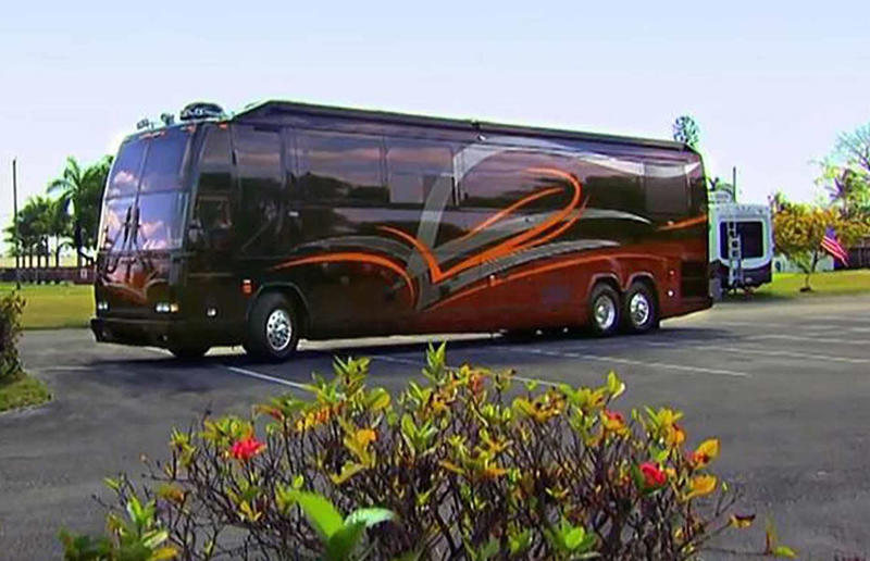 Timbaland's mobile music studio The most amazing celebrity homes on wheels, Tom Hanks' bespoke Airstream, Jason Momoa’s EarthRoamer home, John Mayer's luxury expedition truck, Jamie Foxx's studio on wheels, Leonardo DiCaprio's motorhome mansion, Mariah Carey's mobile party pad, Simon Cowell's high-tech trailer, Timbaland's mobile music studio, Vin Diesel's opulent custom motorhome, Will Smith's 'The Heat', Jennifer Lopez's 'Lux Lounge', Matthew McConaughey’s vintage Airstream