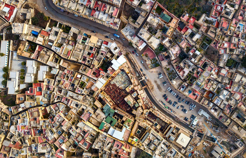 Bird's-eye views you won't believe are real, Konditaget Luders, Copenhagen, Denmark, Ajuda Botanical Garden, Lisbon, Portugal, Henningsvaer football pitch, Lofoten Islands, Norway, Guanajuato, Mexico, Innis Chonnel Castle, Loch Awe, Scotland, Tegallalang rice terraces, Indonesia, Hong Kong, Salt Pans, Gozo, Malta, Shark Fin Cove, Davenport, California, USA, Koh Lipe, Thailand, Golden Gate Bridge, San Francisco, California, USA, Grace Bay, Turks and Caicos Islands, Namib Desert, Namibia, Transfagarasan, Romania, Niagara Falls, Canada/USA, New York City, New York, USA, Road near Laki Volcano, Iceland, Atacama Desert, Chile, San Francisco, California, USA, Na Pali Coast State Wilderness Park, Kauai Island, Hawaii, USA, Yan'an Elevated Road Interchange, Shanghai, China, Navagio Beach, Zakynthos, Greece, Forests around Berthoud Pass, Colorado, USA, Maasai Mara National Reserve, Kenya, Estrada Marginal Norte, Peniche, Portugal, Twelve Apostles, Victoria, Australia, Wongwian Yai, Bangkok, Thailand, Choui Fong Tea Farm, Thailand, Rogers Centre, Toronto, Canada, Silhouette Island, Seychelles, Richfield County Park, Davison, Michigan, USA, Fez, Morocco, Cleopatra Beach, Turkey, Okavango Delta, Botswana, Ningaloo Marine Park, Exmouth, Australia, Mekong Delta, Vietnam, Copacabana Beach, Rio de Janeiro, Brazil, Rheinschlucht, Versam, Switzerland, Colonia de Sant Jordi, Ses Salines, Mallorca, Spain, Sheikh Zayed Road Interchange 1, Dubai, UAE, Zhangye National Geopark, China, Lavender fields in Provence, France, Shifen Waterfall, Taiwan, Misfat Al Abriyeen, Oman, Dubrovnik, Croatia, Clarence Battery, Guernsey, UK, Hverir Geothermal Area, Iceland, Chapman Peak Drive, Cape Town, South Africa, Ronda, Malaga, Spain, Jokulsarlon, Iceland, Rub' Al Khali, Arabian Desert, Vaavu Atoll, Maldives, Bled Island, Slovenia, Gorreana Tea Factory, the Azores, Portugal, Pyrgos Kallistis, Santorini, Greece, Croyde Bay, Devon, UK, Bay of Kotor, Montenegro, Joffre Lakes Provincial Park, Canada, Grand Prismatic Spring, Yellowstone National Park, Wyoming, USA