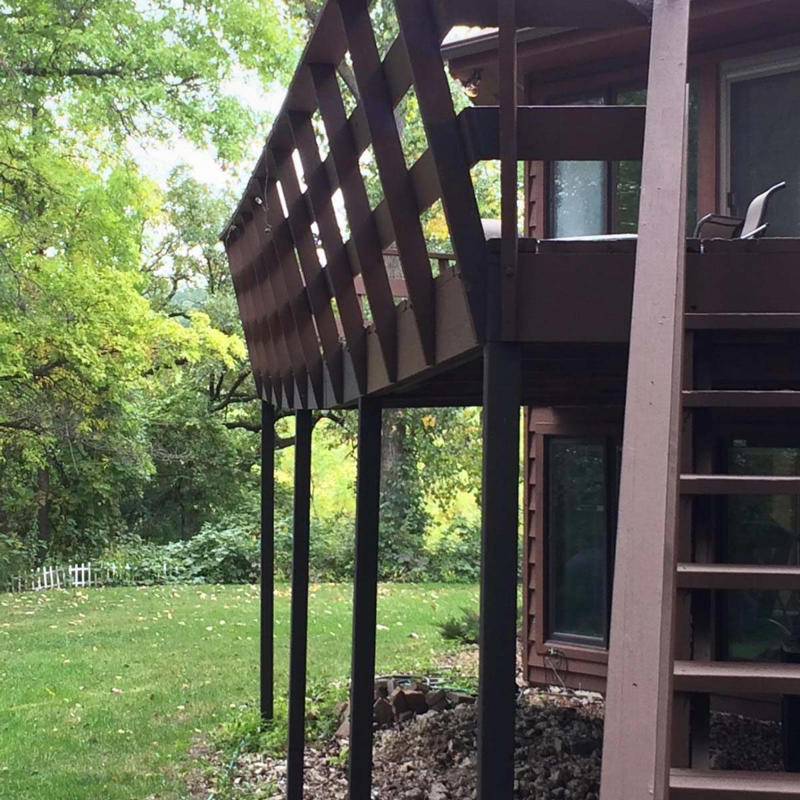 Sagging Deck Bulge in Washing Machine Hose?, Water Meter Never Stops, Damaged Siding, Sagging Deck, Beam Splice Not Over Post at Deck