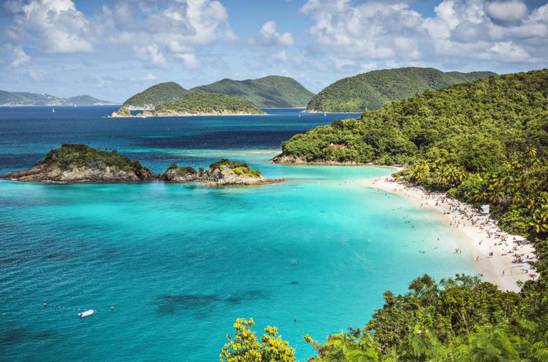 01. Trunk Bay, St. John - US Virgin Islands 50. Rabbit Beach - Italy, 49. Eagle Beach - Aruba, 48. Kynance Cove - United Kingdom, 47. Varadero Beach - Cuba, 46. Cathedral Cove Beach - New Zealand, 45. Bon Bon Beach - Philippines, 44. Henderson Beach - Florida, United States, 43. Cayo Levantado - Dominican Republic, 42. Pipe Creek Sandbar - Bahamas, 41. Diamond Beach - Iceland, 40. Kapalua Bay Beach - Hawaii, United States, 39. Kelingking Beach - Indonesia, 38. Playa Xpu Ha - Mexico, 37. Colombier Beach - St Barth, 36. Kelebekler Vadisi - Turkey, 35. Baia do Sancho - Brazil, 34. Grand Anse - Grenada, 33. Wharton Beach - Australia, 32. Boulders Beach - South Africa, 31. Cayo Zapatilla - Panama, 30. Maundays Bay - Anguilla, 29. Fteri Beach - Greece, 28. Horseshoe Bay - Bermuda, 27. Grote Knip - Curaçao, 26. Seven Mile Beach - Cayman Islands, 25. Praia da Marinha - Portugal, 24. Cayo de Agua - Venezuela, 23. Freedom Beach - Thailand, 22. Anse Source D'Argent - Seychelles, 21. Gardner Bay - Ecuador, 20. Anchor Bay Beach - Australia, 19. Cala Goloritze - Italy, 18. Puinn Sand Beach - Norway, 17. Grace Bay - Turks and Caicos, 16. Playa Balandra - Mexico, 15. One Foot Island - Cook Islands, 14. Lanikai Beach - Hawaii, United States, 13. Aharen Beach - Japan, 12. Le Morne Beach - Mauritius, 11. Calo des Moro - Spain, 10. Horse Shoe Island - Myanmar, 09. Green Lagoon - French Polynesia, 08. Anse Georgette - Seychelles, 07. Pink Beach - Indonesia, 06. Turquoise Bay - Australia, 05. Voutoumi Beach - Greece, 04. Entalula Beach - Philippines, 03. Meads Bay - Anguilla, 02. Cala Mariolu - Italy, 01. Trunk Bay, St. John - US Virgin Islands
