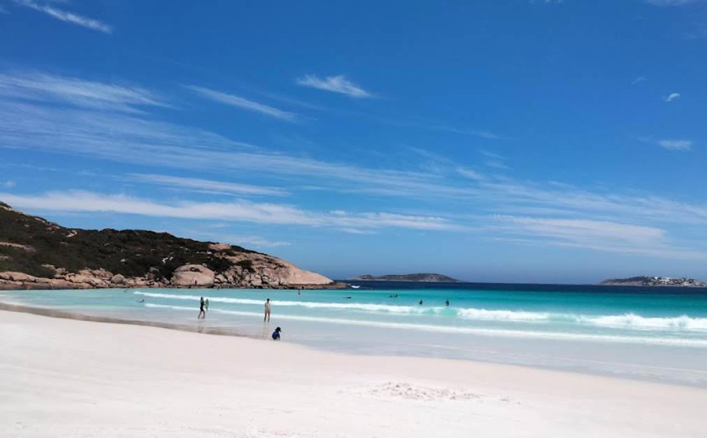 33. Wharton Beach - Australia 50. Rabbit Beach - Italy, 49. Eagle Beach - Aruba, 48. Kynance Cove - United Kingdom, 47. Varadero Beach - Cuba, 46. Cathedral Cove Beach - New Zealand, 45. Bon Bon Beach - Philippines, 44. Henderson Beach - Florida, United States, 43. Cayo Levantado - Dominican Republic, 42. Pipe Creek Sandbar - Bahamas, 41. Diamond Beach - Iceland, 40. Kapalua Bay Beach - Hawaii, United States, 39. Kelingking Beach - Indonesia, 38. Playa Xpu Ha - Mexico, 37. Colombier Beach - St Barth, 36. Kelebekler Vadisi - Turkey, 35. Baia do Sancho - Brazil, 34. Grand Anse - Grenada, 33. Wharton Beach - Australia, 32. Boulders Beach - South Africa, 31. Cayo Zapatilla - Panama, 30. Maundays Bay - Anguilla, 29. Fteri Beach - Greece, 28. Horseshoe Bay - Bermuda, 27. Grote Knip - Curaçao, 26. Seven Mile Beach - Cayman Islands, 25. Praia da Marinha - Portugal, 24. Cayo de Agua - Venezuela, 23. Freedom Beach - Thailand, 22. Anse Source D'Argent - Seychelles, 21. Gardner Bay - Ecuador, 20. Anchor Bay Beach - Australia, 19. Cala Goloritze - Italy, 18. Puinn Sand Beach - Norway, 17. Grace Bay - Turks and Caicos, 16. Playa Balandra - Mexico, 15. One Foot Island - Cook Islands, 14. Lanikai Beach - Hawaii, United States, 13. Aharen Beach - Japan, 12. Le Morne Beach - Mauritius, 11. Calo des Moro - Spain, 10. Horse Shoe Island - Myanmar, 09. Green Lagoon - French Polynesia, 08. Anse Georgette - Seychelles, 07. Pink Beach - Indonesia, 06. Turquoise Bay - Australia, 05. Voutoumi Beach - Greece, 04. Entalula Beach - Philippines, 03. Meads Bay - Anguilla, 02. Cala Mariolu - Italy, 01. Trunk Bay, St. John - US Virgin Islands
