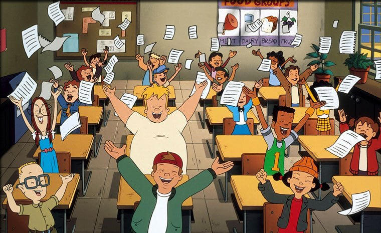 #18: Recess #1: Rugrats, #3: Doug, #4: The Fresh Prince of Bel-Air, #6: Full House, #7: Mighty Morphin Power Rangers, #9: Saved by the Bell, #10: Goosebumps, #12: The Amanda Show, #13: Pokémon, #15: X-Men: The Animated Series, #16: Clarissa Explains It All, #18: Recess, #19: Gargoyles, #21: Johnny Bravo, #22: Beavis and Butt-Head, #24: Daria, #25: Kenan & Kel, #27: Tiny Toon Adventures, #28: The Powerpuff Girls, #30: Are You Afraid of the Dark?, #31: Batman: The Animated Series, #33: Sailor Moon