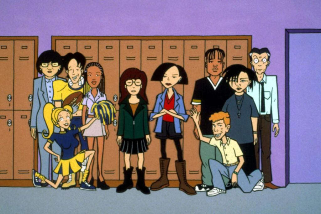 #24: Daria #1: Rugrats, #3: Doug, #4: The Fresh Prince of Bel-Air, #6: Full House, #7: Mighty Morphin Power Rangers, #9: Saved by the Bell, #10: Goosebumps, #12: The Amanda Show, #13: Pokémon, #15: X-Men: The Animated Series, #16: Clarissa Explains It All, #18: Recess, #19: Gargoyles, #21: Johnny Bravo, #22: Beavis and Butt-Head, #24: Daria, #25: Kenan & Kel, #27: Tiny Toon Adventures, #28: The Powerpuff Girls, #30: Are You Afraid of the Dark?, #31: Batman: The Animated Series, #33: Sailor Moon