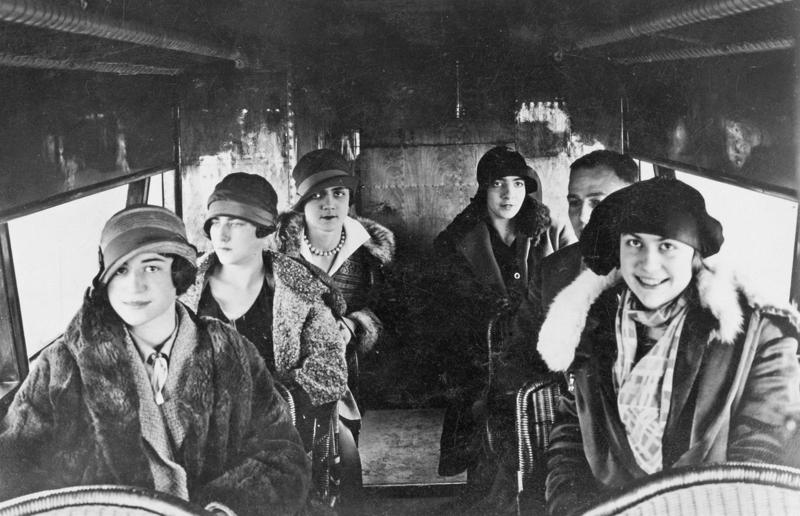 A flight through time, 1903: The Wright Flyer/Kitty Hawk, 1919: John Alcock and Arthur Brown’s non-stop Transatlantic flight, c.1924: Bessie Coleman, the first female African-American pilot, 1927: Charles Lindbergh’s first solo transatlantic flight, 1928: German Fokker passenger plane, 1929: The interior of a De Havilland Hercules, 1936: Pan American World Airways Flying Clipper Ship, 1936: Martin M-130 China Clipper, 1936: Eastern Air Lines stewards, 1938: A British Airways Lockheed 14 Electra, 1938: The Lindbergh Line’s Douglas DC-2 planes, 1939: The Heinkel He 178, 1941: On board a United Airlines Douglas DC-3, 1946: American Overseas Airlines flying horsebox, 1947: American Airlines DC-6 Oklahoma, 1949: Charles Yeager and the Bell X-1, 1949: De Havilland Comet, 1949: On board a Boeing 377 Stratocruiser, 1949: A British European Airways Vickers V 700 Viscount, 1957: The cockpit of a Pan Am 707 Jet Flagship, 1958: The cabin of a 707-120 jetliner, 1959: Inside a Qantas Boeing 707, 1960: Boeing-Vertol 107 passenger helicopter, 1967: Concorde hostesses, 1968: Boeing unveils the 747 superjet, 1968: Boeing 747, 1969: Concorde flight, 1970: Concorde interior, 1974: On board Air France’s first Airbus A300 B2