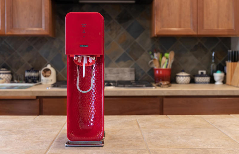 SodaStream: 1903 These classic home items date back decades and more, Home security systems: 1966, Non-stick frying pans: 1961, Tupperware: 1942, Sputnik chandeliers: 1939, Trampolines: 1936, Slow cookers: 1936, Microwaves: 1933, Reclining sofas and chairs: 1929, Electric blenders: 1919, Coffee filters: 1908, SodaStream: 1903, Loudspeakers: 1876, Vacuum cleaners: 1860, Mason jars: 1858, Bread bins: 1800s, Upholstered headboards: 1600s, Conservatories: 1500s, Sunburst mirrors: 1400s, Standing desks: 1400 – 1500s, Apothecary chests: 1400s, Mechanical clocks: 1200 – 1600s, Four-poster beds: 1200s – 1500s, Velvet sofas: 750 AD, Curtains: 200 – 600 AD, Kilim rugs: 400 – 500 BC, Underfloor heating: 350 BC, Mosaic tiles: Mesopotamia era (3000 BC), Quilts: Ancient Egypt (3400 BC), Cushions: 7000 BC
