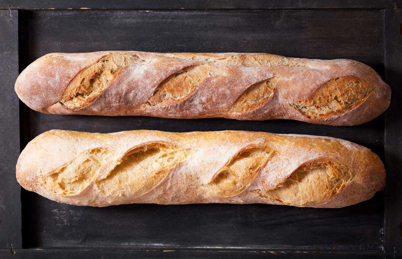 7. Revive old bread with water 67. Give breadcrumbs extra flavour, 66. Improve a boxed cake mix, 65. Warm a knife for neat slicing, 64. Make French toast in the slow cooker, 63. Ripen bananas slowly with a banana hanger, 62. Make dressing with almost-empty jars, 61. Use overripe bananas for the best banana bread, 60. Use vegetable water in gravy, 59. Add nutritional yeast for a cheesy flavour, 58. Combine miso and butter for a flavour hit, 57. Make frozen coffee cubes, 56. Pair your pasta and sauce correctly, 55. Keep baked goods soft with a slice of bread, 54. Use ice cube trays to freeze leftover sauce, 53. Use an ice cream scoop for meatballs, 52. Add sugar to savoury dishes and salt to sweet, 51. Peel tomatoes like a pro, 50. Prep ahead for smoothies, 49. Apply baking soda to stained food storage containers, 48. Try the hedgehog mango trick, 47. Stop syrup sticking to your spoons, 46. Use carbonated drinks for lighter batter, 45. Be creative with ketchup, 44. Buy ovenproof storage containers, 43. Sweeten tomato sauce with a carrot, 42. Make and freeze breakfast burritos, 41. Bulk out sauces with lentils, 40. Mix it up with a mug omelette, 39. Blanch your vegetables, 38. Use orange juice in marinades, 37. Put pasta water to good use, 36. Add beetroot to brownies, 35. Use a cupcake tin for egg muffins, 34. Roast potatoes in mayonnaise, 33. Raise your mac 'n' cheese game with mustard, 32. Score meat skin, 31. Ditch the oven for mug cakes, 30. Freeze fresh ginger, 29. Massage kale, 28. Use bread to stop your sugar clumping, 27. Froth milk the easy way, 26. Say yes to soy sauce on popcorn, 25. Use the microwave to peel garlic, 24. Cook bacon in the microwave, 23. Stop soggy sandwiches, 22. Separate onions and potatoes, 21. Use the float test for eggs, 20. Transform cake fails, 19. Use bicarbonate of soda to tenderise meat, 18. Store herby butter in the freezer, 17. Reuse sauce bottles for pancakes, 16. Turn your peanut butter jar upside down, 15. Stop using boiling water for coffee, 14. Use a hand mixer for mashed potatoes, 13. Microwave pizza with water, 12. Grate butter for easy spreading, 11. Microwave lemons to get more juice, 10. Make hash browns in your waffle iron, 9. Use a wine bottle as a rolling pin, 8. Use mayonnaise for perfect toasties, 7. Revive old bread with water, 6. Use your microwave for baked potatoes, 5. Rescue burnt biscuits with a grater, 4. Salvage split Hollandaise, 3. Poach eggs in cling film, 2. Store herbs like flowers
