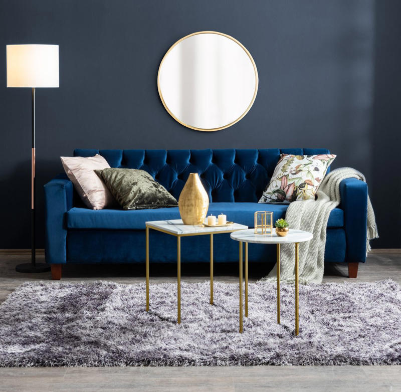 All-Over Midcentury Modern, Chevron-Patterned Upholstery, Ikat Fabric, Buddha-Accented Furniture, Cheap Chrome Pieces, Over-the-Top Glam Furniture, Jewel-Toned Velvet Sofas, Button-Tufted Chesterfields