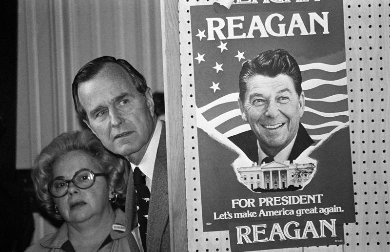 1980: Reagan promises to make America great again The decade that made America great again, 1980: The miracle on ice, 1980: Reagan promises to make America great again, 1980: John Lennon murdered, 1981: President Reagan shot, 1981: First space shuttle launched, 1981: MTV launched, 1982: America mourns 'The man in the water', 1982: Jane Fonda single-handedly creates the fitness industry, 1982: Vietnam Veteran Memorial dedication, 1983: The CD revolution begins, 1983: The US invades Grenada, 1983: Thriller aired, 1984: LA Olympics, 1984: A stellar year for music, 1985: New Coke fails the taste test, 1985: Rock Hudson dies of AIDS, 1985: The first version of Windows released, 1986: Space Shuttle Challenger disaster, 1986: Hands Across America unites the nation, 1986: Mike Tyson becomes the youngest ever champ, 1987: Golden Gate Bridge celebrates its 50th anniversary, 1987: Reagan implores Gorbachev to “Tear down this wall”, 1987: Greed is Good, 1988: Tragedy on the ice for US skater, 1988: Gangsta rap goes mainstream, 1988: Stealth bomber unveiled, 1989: Exxon Valdez oil spill, 1989: George W Bush declares war on crack