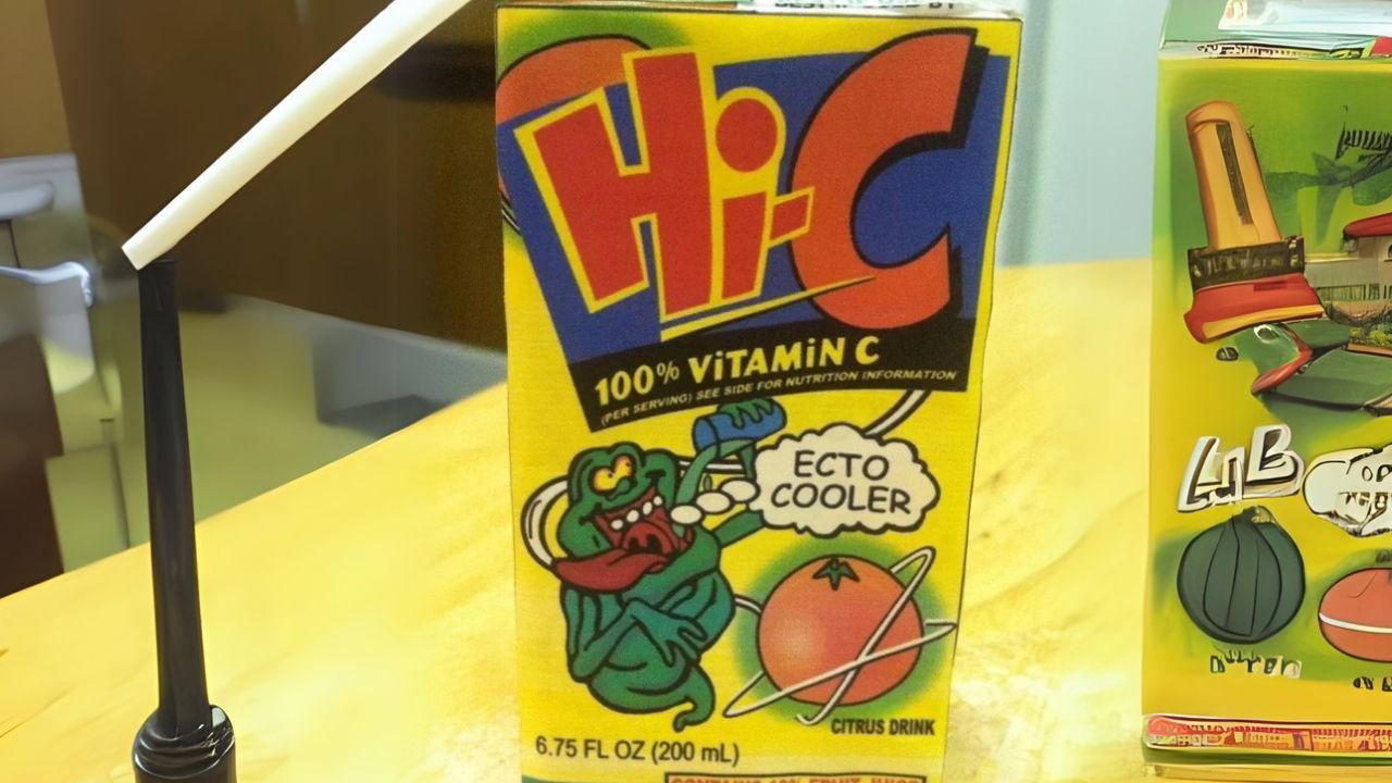 Hi-C Ecto Cooler Reggie! Bar, Hi-C Ecto Cooler, Koogle Flavored Peanut Butter, Smurf Berry Crunch Cereal, Pepsi Free, Raspberry Oatmeal Swirl Bars, Triple Power Push Pops, Nibblets Corn Cakes, Bar None Chocolate Bar, Screaming Yellow Zonkers, Oreo Big Stuf, Giggles Cookies, Carnation Breakfast Bars, Jell-O Pudding Pops