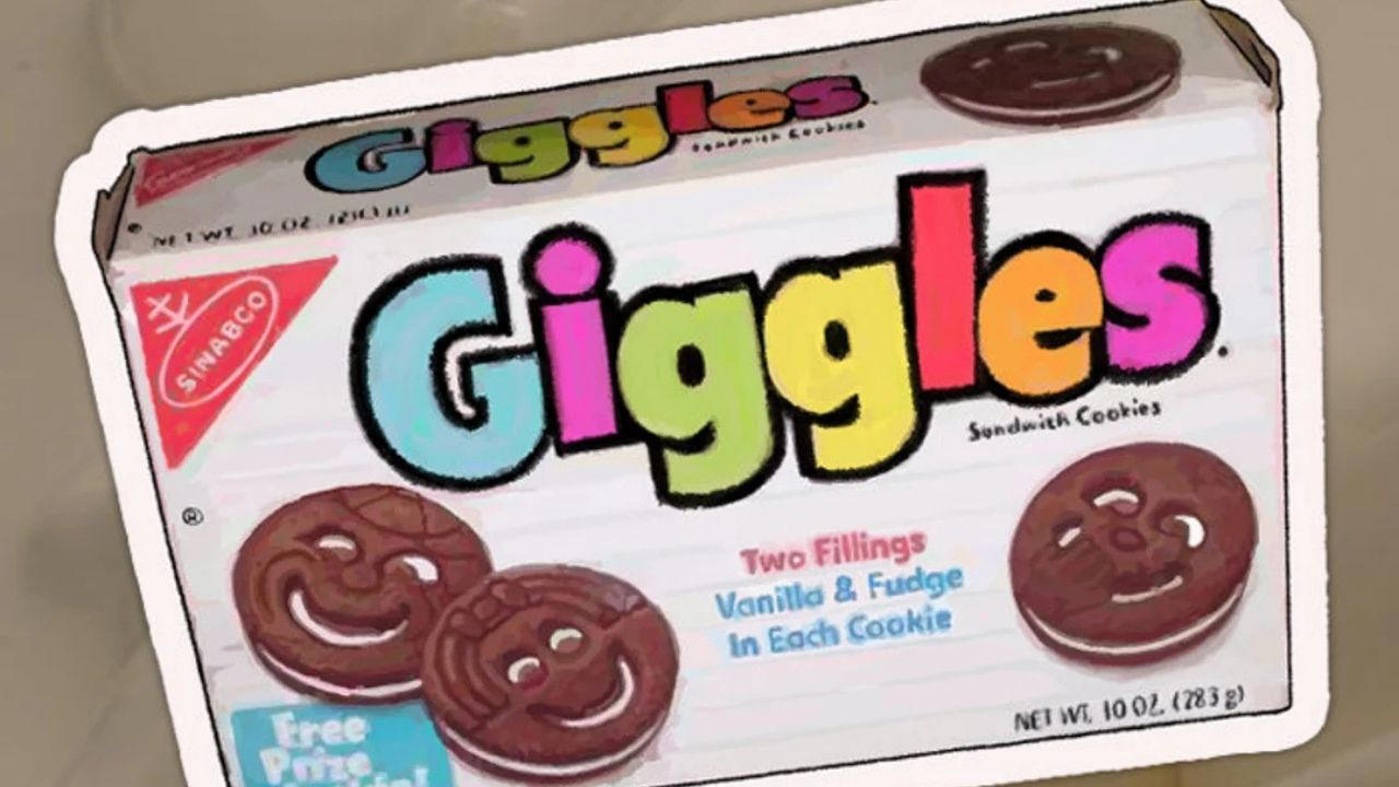 Giggles Cookies Reggie! Bar, Hi-C Ecto Cooler, Koogle Flavored Peanut Butter, Smurf Berry Crunch Cereal, Pepsi Free, Raspberry Oatmeal Swirl Bars, Triple Power Push Pops, Nibblets Corn Cakes, Bar None Chocolate Bar, Screaming Yellow Zonkers, Oreo Big Stuf, Giggles Cookies, Carnation Breakfast Bars, Jell-O Pudding Pops