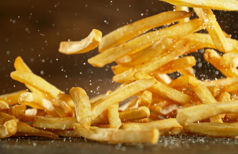 24. Fast food fries are vegan 37. Strawberries are berries, 36. The five-second rule is a thing, 35. Canned food is less nutritious, 34. Spinach is the ultimate iron powerhouse, 33. Your 'five a day' is based on hard science, 32. Broccoli contains more protein than steak, 31. Keeping the pit in an avocado will prevent it from browning, 30. If a soup is too salty, you should add a peeled raw potato, 29. Subway uses fake chicken and tuna, 28. Beaver secretions are used in all artificial vanilla products, 27. The longer you marinate meat, the better, 26. American cheese was invented in the USA, 25. You shouldn't cook tomatoes in a cast-iron pan, 24. You should always sift your flour for baking, 23. Turkey makes you sleepy, 22. Fast food fries are vegan, 21. Drinking milk prevents bone fractures, 20. You shouldn’t cook with extra-virgin olive oil, 19. You shouldn’t crowd mushrooms in a pan, 18. You shouldn't wash mushrooms, 17. Oranges are the fruit with the most vitamin C, 16. Raw vegetables are healthier than cooked vegetables, 15. KFC uses genetically engineered chickens, 14. The seeds are the spiciest part of a chilli pepper, 13. Eating celery burns more calories than you gain, 12. You should wait half an hour after eating before swimming, 11. If you swallow gum, it'll stay in your stomach for seven years, 10. You should wash your chicken, 9. McDonald’s food never spoils, 8. Searing meat keeps the juices in, 7. MSG is bad for you, 6. Eating carrots improves your eyesight, 5. Sharp knives are more likely to cause an injury, 4. You should drink eight glasses of water a day, 3. Chocolate gives you spots, 2. Adding oil to pasta water prevents it from sticking
