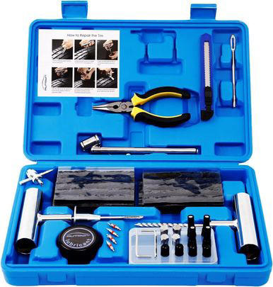 This car-repair tool kit, These jumper cables , This snow brush and ice scraper , This U.S. road atlas, This cell phone car mount , These LED road flares, This window-breaker/seatbelt cutter, This first aid kit, This super powerful flashlight , This tire gauge that works for cars, trucks and bikes , This car power inverter , This warm blanket to trap body heat , This small, foldable shovel, These car chargers that will charge your phone in 35 minutes , This battery-powered radio , Related...