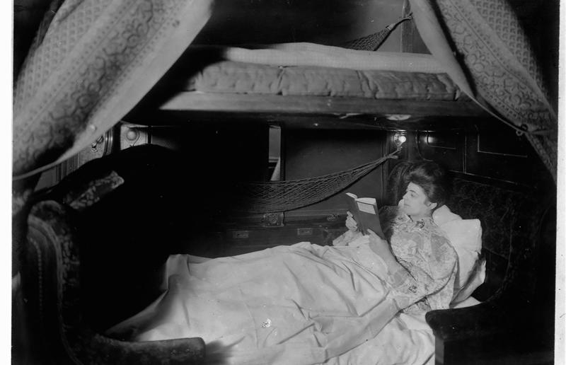 1900s: all about comfort Rail travel through the ages, 1860s: Royals embrace train travel, 1870s: An early railroad bridge in Arizona, 1880s: Luxurious interior of a railroad car, 1880s: First transcontinental train in Canada, 1890s: Dining car on the Chicago Great Western Limited, 1890s: Barber shop on board a train, 1900s: All about comfort, 1910s: Royals on tour, 1910s: Train travel for everyone, 1910s: Darjeeling Himalayan Railway loop, 1920s: First non-stop service of the Flying Scotsman, 1920s: Swedish State Railways Second Class, 1920s: New entertainment on board, 1930s: Films on trains, 1920s: Holiday rush, 1930s: Sleeping in comfort, 1930s: Battling baggage, 1930s: Summer holidays in the Austrian countryside, 1940s: Long-haul journeys in comfort, 1940s: New luxury trains, 1950s: Lounge on the Southern Pacific Sunset Limited, 1960s: A dream of Eurotunnel, 1960s: High-speed rail travel is unveiled in Japan, 1970s: Dome car of the Southwest Limited, 1970s: The inaugural journey of the Indian Pacific, 1970s: Final journey of the Orient Express, 1980s: Business on the go, 1990s: Passengers en route to the Royal Ascot, 1990s: The late Queen Elizabeth II and Prince Philip aboard Eurostar, 2000s: Amtrak employees in front of the new Acela Express train, 2000s: Aboard the American Orient Express, 2010s: High-speed train travel in China
