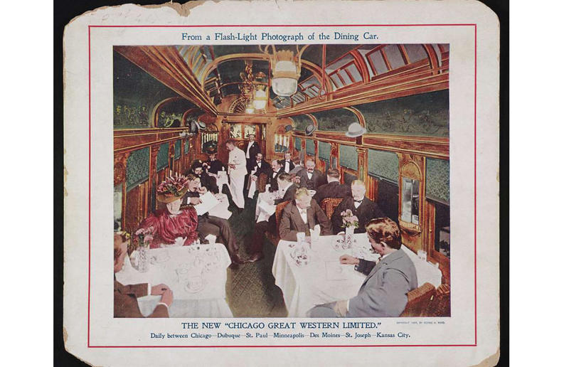 1890s: dining car on the Chicago Great Western Limited Rail travel through the ages, 1860s: Royals embrace train travel, 1870s: An early railroad bridge in Arizona, 1880s: Luxurious interior of a railroad car, 1880s: First transcontinental train in Canada, 1890s: Dining car on the Chicago Great Western Limited, 1890s: Barber shop on board a train, 1900s: All about comfort, 1910s: Royals on tour, 1910s: Train travel for everyone, 1910s: Darjeeling Himalayan Railway loop, 1920s: First non-stop service of the Flying Scotsman, 1920s: Swedish State Railways Second Class, 1920s: New entertainment on board, 1930s: Films on trains, 1920s: Holiday rush, 1930s: Sleeping in comfort, 1930s: Battling baggage, 1930s: Summer holidays in the Austrian countryside, 1940s: Long-haul journeys in comfort, 1940s: New luxury trains, 1950s: Lounge on the Southern Pacific Sunset Limited, 1960s: A dream of Eurotunnel, 1960s: High-speed rail travel is unveiled in Japan, 1970s: Dome car of the Southwest Limited, 1970s: The inaugural journey of the Indian Pacific, 1970s: Final journey of the Orient Express, 1980s: Business on the go, 1990s: Passengers en route to the Royal Ascot, 1990s: The late Queen Elizabeth II and Prince Philip aboard Eurostar, 2000s: Amtrak employees in front of the new Acela Express train, 2000s: Aboard the American Orient Express, 2010s: High-speed train travel in China
