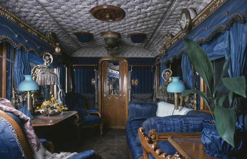 1860s: royals embrace train travel Rail travel through the ages, 1860s: Royals embrace train travel, 1870s: An early railroad bridge in Arizona, 1880s: Luxurious interior of a railroad car, 1880s: First transcontinental train in Canada, 1890s: Dining car on the Chicago Great Western Limited, 1890s: Barber shop on board a train, 1900s: All about comfort, 1910s: Royals on tour, 1910s: Train travel for everyone, 1910s: Darjeeling Himalayan Railway loop, 1920s: First non-stop service of the Flying Scotsman, 1920s: Swedish State Railways Second Class, 1920s: New entertainment on board, 1930s: Films on trains, 1920s: Holiday rush, 1930s: Sleeping in comfort, 1930s: Battling baggage, 1930s: Summer holidays in the Austrian countryside, 1940s: Long-haul journeys in comfort, 1940s: New luxury trains, 1950s: Lounge on the Southern Pacific Sunset Limited, 1960s: A dream of Eurotunnel, 1960s: High-speed rail travel is unveiled in Japan, 1970s: Dome car of the Southwest Limited, 1970s: The inaugural journey of the Indian Pacific, 1970s: Final journey of the Orient Express, 1980s: Business on the go, 1990s: Passengers en route to the Royal Ascot, 1990s: The late Queen Elizabeth II and Prince Philip aboard Eurostar, 2000s: Amtrak employees in front of the new Acela Express train, 2000s: Aboard the American Orient Express, 2010s: High-speed train travel in China