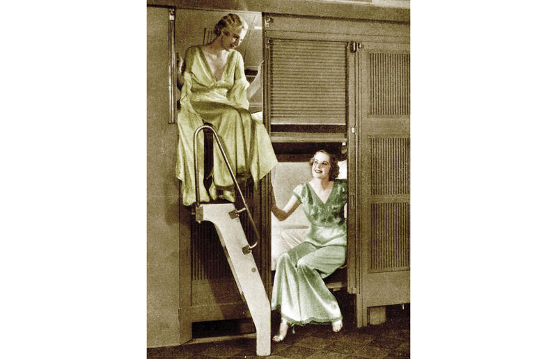 1930s: sleeping in comfort Rail travel through the ages, 1860s: Royals embrace train travel, 1870s: An early railroad bridge in Arizona, 1880s: Luxurious interior of a railroad car, 1880s: First transcontinental train in Canada, 1890s: Dining car on the Chicago Great Western Limited, 1890s: Barber shop on board a train, 1900s: All about comfort, 1910s: Royals on tour, 1910s: Train travel for everyone, 1910s: Darjeeling Himalayan Railway loop, 1920s: First non-stop service of the Flying Scotsman, 1920s: Swedish State Railways Second Class, 1920s: New entertainment on board, 1930s: Films on trains, 1920s: Holiday rush, 1930s: Sleeping in comfort, 1930s: Battling baggage, 1930s: Summer holidays in the Austrian countryside, 1940s: Long-haul journeys in comfort, 1940s: New luxury trains, 1950s: Lounge on the Southern Pacific Sunset Limited, 1960s: A dream of Eurotunnel, 1960s: High-speed rail travel is unveiled in Japan, 1970s: Dome car of the Southwest Limited, 1970s: The inaugural journey of the Indian Pacific, 1970s: Final journey of the Orient Express, 1980s: Business on the go, 1990s: Passengers en route to the Royal Ascot, 1990s: The late Queen Elizabeth II and Prince Philip aboard Eurostar, 2000s: Amtrak employees in front of the new Acela Express train, 2000s: Aboard the American Orient Express, 2010s: High-speed train travel in China