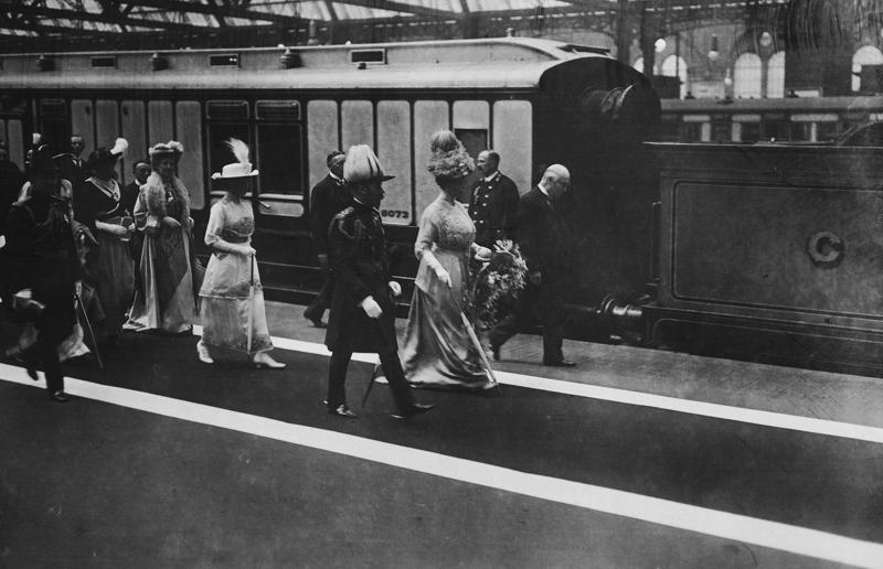 1910s: royals on tour Rail travel through the ages, 1860s: Royals embrace train travel, 1870s: An early railroad bridge in Arizona, 1880s: Luxurious interior of a railroad car, 1880s: First transcontinental train in Canada, 1890s: Dining car on the Chicago Great Western Limited, 1890s: Barber shop on board a train, 1900s: All about comfort, 1910s: Royals on tour, 1910s: Train travel for everyone, 1910s: Darjeeling Himalayan Railway loop, 1920s: First non-stop service of the Flying Scotsman, 1920s: Swedish State Railways Second Class, 1920s: New entertainment on board, 1930s: Films on trains, 1920s: Holiday rush, 1930s: Sleeping in comfort, 1930s: Battling baggage, 1930s: Summer holidays in the Austrian countryside, 1940s: Long-haul journeys in comfort, 1940s: New luxury trains, 1950s: Lounge on the Southern Pacific Sunset Limited, 1960s: A dream of Eurotunnel, 1960s: High-speed rail travel is unveiled in Japan, 1970s: Dome car of the Southwest Limited, 1970s: The inaugural journey of the Indian Pacific, 1970s: Final journey of the Orient Express, 1980s: Business on the go, 1990s: Passengers en route to the Royal Ascot, 1990s: The late Queen Elizabeth II and Prince Philip aboard Eurostar, 2000s: Amtrak employees in front of the new Acela Express train, 2000s: Aboard the American Orient Express, 2010s: High-speed train travel in China