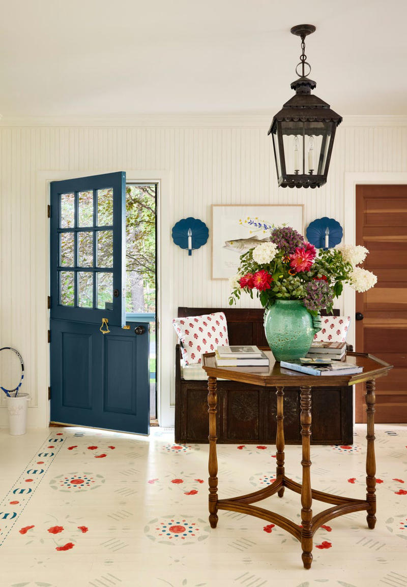 Hand-Painted Stencils, Dusty Pastels, Feathered Friends, More-is-More Window Treatments , Terracotta Floors , Eyelet Lace, Bed Skirts, Laura Ashley Everything