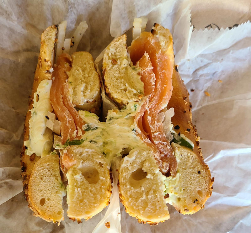 With the perfect bagel: You can't always get what you want, Bagel Bistro, Tequesta, Bagel Boyz, Jupiter, Brooklyn Water Bagels, multiple locations in Palm Beach County, Starz Bakery, Bagels with Deli, H&H Bagels