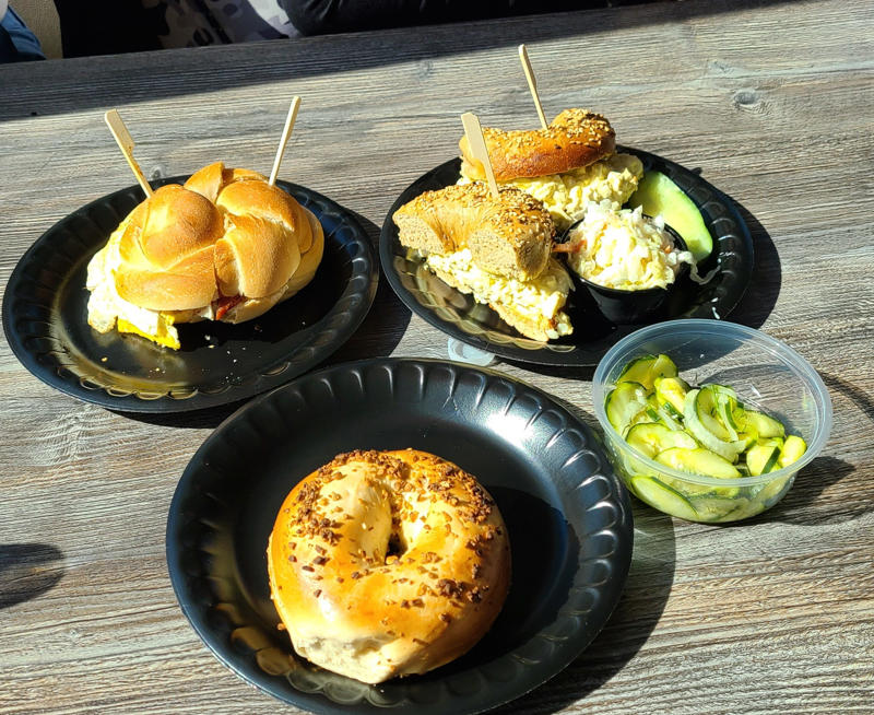 With the perfect bagel: You can't always get what you want, Bagel Bistro, Tequesta, Bagel Boyz, Jupiter, Brooklyn Water Bagels, multiple locations in Palm Beach County, Starz Bakery, Bagels with Deli, H&H Bagels