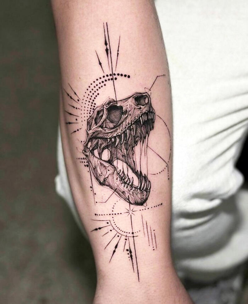 #14 Does Everyone Like Geometric Art? T-Rex Skull #1 Very Colorful Dinosaur, #2 White Stegosaurus Fossil, #4 A Blind Cat Walking His Guiding Velociraptor, #6 Dinosaur Bubble Bath, #7 Dinosaur Sleeve, #8 Gorgeous Work, #9 My Favorite, #10 Ok Google, #11 Furry Little Dinosaur, #12 Super Cute Dino, #13 Siblings' Tattoos, #14 Does Everyone Like Geometric Art? T-Rex Skull, #16 Tattoo Museum, #18 Jungle Dinosaur, #19 Origami T-Rex, #20 My Cartoon Dinosaurs' Tattoo, #21 Dino With Underwater Scene, #22 I Bet This Tea Comes With A Very Special Flavor, #23 Hand-Poked Dinosaur, #24 Yehaaaw, #25 Punk Raptor, #26 Dinos Love Donuts, #27 First Tattoo, #28 Basquiat Dino, #29 We All Live In A Submarine, #30 Raptor. Really Amazing Work, #31 T-Rex Skeleton, #32 Aliens vs. Dinosaurs, #33 T-Rex, #35 Dinosaur Tattoo For Gamers, #37 Uncle Brachiosaurus With His Nephew, #38 Velociraptor, #39 This T-Rex Done By Me, #40 This Guy Is My Neighbor, #41 Dinosaur Sleeve, #42 Walking A T-Rex, #43 Color Realism Velociraptor. Work In Progress, #44 Dinosaur And A Warrior, #46 Just A Man And His Dino