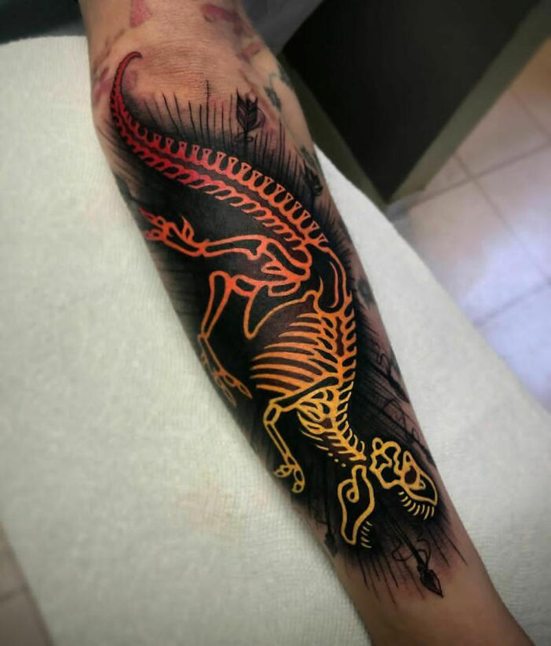 #33 T-Rex #1 Very Colorful Dinosaur, #2 White Stegosaurus Fossil, #4 A Blind Cat Walking His Guiding Velociraptor, #6 Dinosaur Bubble Bath, #7 Dinosaur Sleeve, #8 Gorgeous Work, #9 My Favorite, #10 Ok Google, #11 Furry Little Dinosaur, #12 Super Cute Dino, #13 Siblings' Tattoos, #14 Does Everyone Like Geometric Art? T-Rex Skull, #16 Tattoo Museum, #18 Jungle Dinosaur, #19 Origami T-Rex, #20 My Cartoon Dinosaurs' Tattoo, #21 Dino With Underwater Scene, #22 I Bet This Tea Comes With A Very Special Flavor, #23 Hand-Poked Dinosaur, #24 Yehaaaw, #25 Punk Raptor, #26 Dinos Love Donuts, #27 First Tattoo, #28 Basquiat Dino, #29 We All Live In A Submarine, #30 Raptor. Really Amazing Work, #31 T-Rex Skeleton, #32 Aliens vs. Dinosaurs, #33 T-Rex, #35 Dinosaur Tattoo For Gamers, #37 Uncle Brachiosaurus With His Nephew, #38 Velociraptor, #39 This T-Rex Done By Me, #40 This Guy Is My Neighbor, #41 Dinosaur Sleeve, #42 Walking A T-Rex, #43 Color Realism Velociraptor. Work In Progress, #44 Dinosaur And A Warrior, #46 Just A Man And His Dino