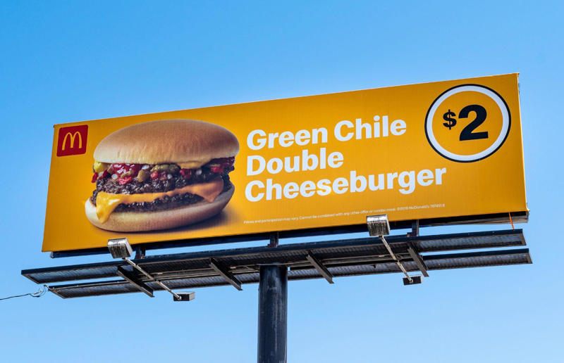 5. Hatch Green Chile Double Cheeseburger 25. Crab Sandwich, 24. Biscuits and Gravy, 23. Saimin, 22. Mighty Wings, 21. Oreo Shamrock McFlurry, 20. Cookies & Crème Pie, 19. Johnsonville Brat, 18. Strawberry & Crème Pie, 17. Local Deluxe Breakfast Platter, 16. Gourmet pasta, 15. McTeri Deluxe, 14. Chicken McGriddles, 13. Big Breakfast, 12. Shamrock Shake, 11. Bacon, Egg & Cheese Biscuit, 10. Lone Star Stack, 9. McDonald's Pizza, 8. Haupia Pie, 7. Denali Big Mac, 6. McLobster, 5. Hatch Green Chile Double Cheeseburger, 4. Steak and Egg Burrito, 3. Gilroy Garlic Fries, 2. Fried apple pies