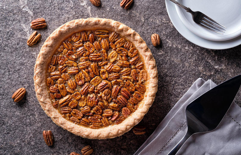 9. Pecan pie 33. Mac 'n' cheese, 32. Apple pie, 31. Classic steakhouse sirloin, 30. Pasta amatriciana, 29. Roast chicken, 28. Goats' cheese salad, 27. Miso cod, 26. Eggs Benedict, 25. Crab cakes, 24. Clam chowder, 23. Caesar salad, 22. Loaded steak nachos, 21. Cobb salad, 20. Pad Thai, 19. Baked scallops, 18. Fish tacos, 17. Ramen, 16. Roasted duck pancakes, 15. Dutch baby, 14. Cajun gumbo, 13. Chocolate brownies, 12. Buffalo wings, 11. Pumpkin pie, 10. California roll, 9. Pecan pie, 8. Cheesesteak, 7. Pancakes, 6. Key lime pie, 5. Pizza, 4. Baked cheesecake, 3. Cheeseburger, 2. Shrimp cocktail, 1. Banana split