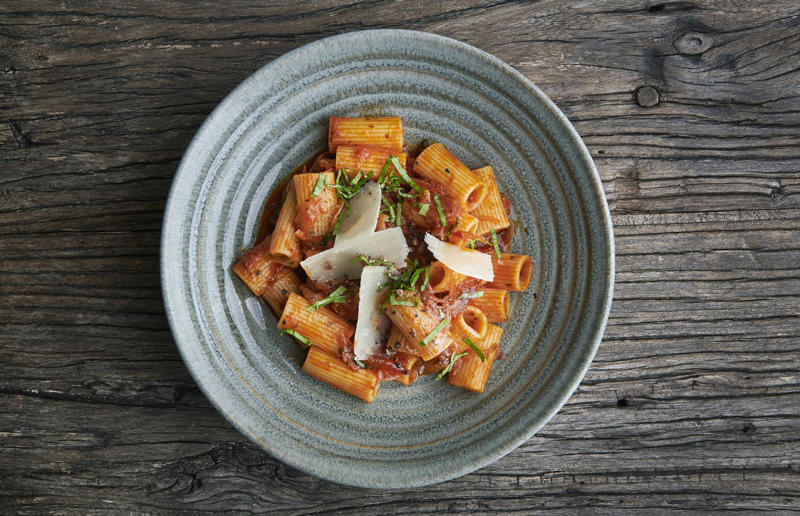 30. Pasta amatriciana 33. Mac 'n' cheese, 32. Apple pie, 31. Classic steakhouse sirloin, 30. Pasta amatriciana, 29. Roast chicken, 28. Goats' cheese salad, 27. Miso cod, 26. Eggs Benedict, 25. Crab cakes, 24. Clam chowder, 23. Caesar salad, 22. Loaded steak nachos, 21. Cobb salad, 20. Pad Thai, 19. Baked scallops, 18. Fish tacos, 17. Ramen, 16. Roasted duck pancakes, 15. Dutch baby, 14. Cajun gumbo, 13. Chocolate brownies, 12. Buffalo wings, 11. Pumpkin pie, 10. California roll, 9. Pecan pie, 8. Cheesesteak, 7. Pancakes, 6. Key lime pie, 5. Pizza, 4. Baked cheesecake, 3. Cheeseburger, 2. Shrimp cocktail, 1. Banana split