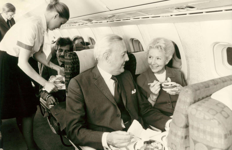 Dining sky high, What passengers could expect, Concorde’s cuisine, Huge culinary names were involved, Gâteau beginnings, Michelin-starred meals were served, Concorde’s first commercial flight, The first Concorde feast, The Concorde Cellar, Very special tableware, Endless gifts, Memorable menus, The menu design, Menus and memorabilia are now collectors' items, A typical 1970s menu, The inaugural LHR–JFK menu, A typical 1980s menu: London, England to Washington, USA starter, A typical 1980s menu: London, England to Washington, USA mains and dessert, A typical 1980s menu: Washington, USA to London, England starter, A typical 1980s menu: Washington, USA to London, England mains and dessert, A typical 1990s menu, A typical 2000s brunch menu, Concorde’s final flight, Concorde’s last meal