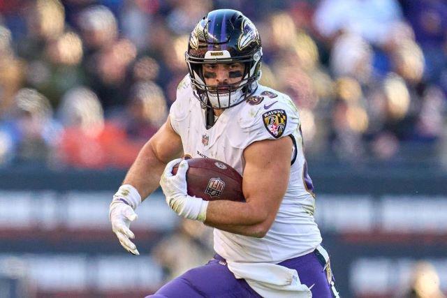 Mark Andrews - Fantasy Football Rankings, Draft Sleepers, Waiver Wire Pickups 32. Tommy Tremble - Carolina Panthers, 31. Theo Johnson - New York Giants, 30. Brenton Strange - Jacksonville Jaguars, 29. Will Dissly - Los Angeles Chargers, 28. Chig Okonkwo - Tennessee Titans, 27. Mason Taylor - New York Jets, 26. Noah Fant - Seattle Seahawks, 25. Juwan Johnson - New Orleans Saints, 24. Hunter Henry - New England Patriots, 23. Dalton Schultz - Houston Texans, 22. Colston Loveland - Chicago Bears, 21. Cade Otton - Tampa Bay Buccaneers, 20. Tyler Higbee - Los Angeles Rams, 19. Dalton Kincaid - Buffalo Bills, 18. Tucker Kraft - Green Bay Packers, 17. Tyler Warren - Indianapolis Colts, 16. Kyle Pitts - Atlanta Falcons, 15. Jake Ferguson - Dallas Cowboys, 14. Mike Gesicki - Cincinnati Bengals, 13. Zach Ertz - Washington Commanders, 12. Pat Freiermuth - Pittsburgh Steelers, 11. Mark Andrews - Baltimore Ravens, 10. Evan Engram - Denver Broncos, 9. Dallas Goedert - Philadelphia Eagles, 8. Jonnu Smith - Miami Dolphins, 7. David Njoku - Cleveland Browns, 6. T.J. Hockenson - Minnesota Vikings, 5. Travis Kelce - Kansas City Chiefs, 4. Sam LaPorta - Detroit Lions, 3. Trey McBride - Arizona Cardinals, 2. Brock Bowers - Las Vegas Raiders, 1. George Kittle - San Francisco 49ers