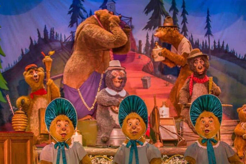 The Skyway, The PeopleMover, Rainbow Caverns Mine Train, Rocket To The Moon, Country Bear Jamboree, Rocket Rods, Tomorrowland Boats, The Jolly Trolley