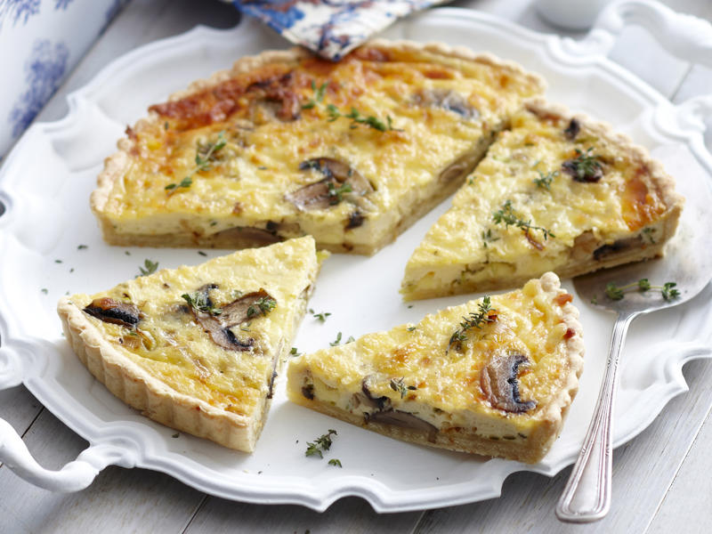 Savoury eggplant and haloumi quiche , Salmon and spinach quiche , Green power mini frittatas with spinach and feta , Mega vegie and haloumi frittata , Pumpkin, feta and basil quiche , Roast vegetable quiche , Spring quiche , Asparagus & fetta frittata , Chorizo & potato frittata , Coronation quiche , Smoked salmon and asparagus quiche , Asparagus frittata , Spanish frittata , Quick three-cheese frittata , Silverbeet quiche , Bacon and mushroom quiche , Kale and quinoa frittata , Tuna and spinach quiche , Bacon, pea and corn frittata , Baked potato, ham and cheese frittata , Smoked chicken & asparagus quiches , Filo salmon quiche , Leftover roast vegetable quiche , Potato, capsicum and spinach frittata , Bacon, chive and potato quiche , Chorizo, spinach and fetta quiche , Smoked ocean trout ricotta quiche , Tomato and fetta quiche , Mini tomato and cheese quiches , Mushroom quiche , Mushroom and spinach quiche , Impossible quiche , Chicken, mushroom and brie quiche , Basic ham and cheese quiche , Caramelised onion & goat’s cheese quiches , Mini ham and corn quiches , Baby rocket quiche , Spinach quiche , Roast pumpkin and zucchini frittata , Chorizo, potato and herb frittata , Zucchini and corn frittatas , Zucchini flower and tomato frittata , Bacon, leek and potato frittata , Wild mushroom and green onion frittata , Tomato, feta and pancetta frittata , Leek and speck quiche , Potato, capsicum and olive frittata , Asparagus, tomato, ricotta and basil frittata , Tuna and asparagus frittata , Primavera frittata , Quiche recipes for kids’ lunch boxes, How to tell if an egg is good to use, More egg recipes for dinner, You might like these omelette recipes