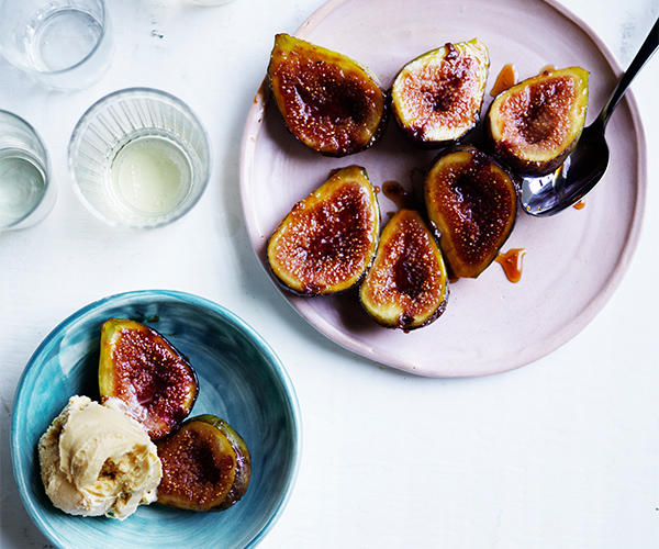          Fig, pomegranate and burrata with Sherry vinaigrette      ,          Ricotta fritters with honey and figs      ,          Sean Moran’s pork belly roasted with fennel, radicchio and figs      ,          Fig, fennel and grain salad with citrus dressing      ,          Lemon-scented labneh with fig and beetroot      ,          Fig leaf-baked brie with pickled figs and fennel seed fougasse      ,          Mike McEnearney’s fig salad with roast onions, walnuts and radicchio      ,          Chicken roasted with butter, figs and verjuice      ,          Fig, prosciutto, pear and witlof salad with pomegranate vinaigrette      ,          Figs with whipped ricotta, orange and mint      ,          Roast pumpkin and fig fatteh with za’atar and whipped feta      ,          Glazed figs with salted caramel ice-cream      ,          Spice-roasted duck with figs      ,          Haloumi, ricotta and peppered fig pide      ,          Orange-scented cheesecake with figs and Amaro syrup      