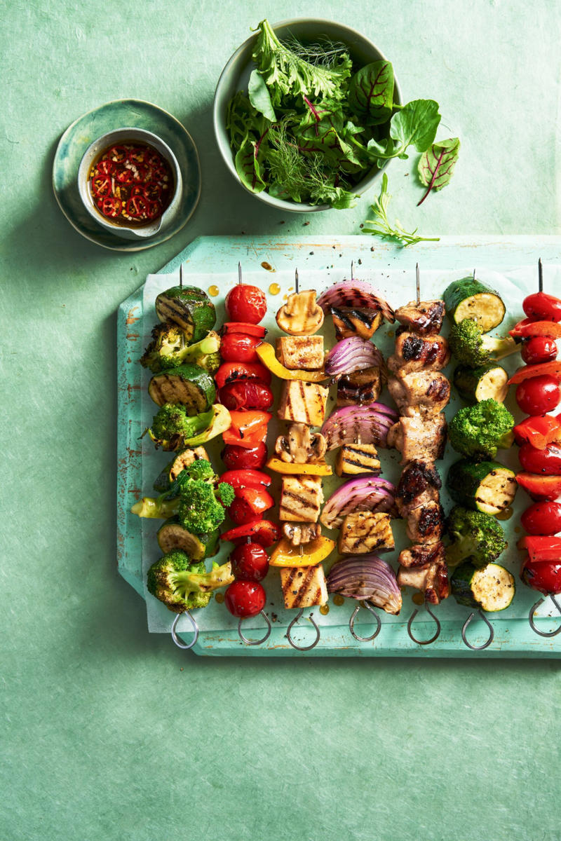 100 healthy dinner recipes your family will love, Eggplant pillows (Cuscini di melanzane) , Ginger fish stir fry , Grilled salmon and cos salad , Kale falafel salad with toasted pine nuts and hummus