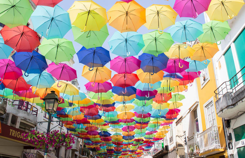 Umbrella Sky Project (R. Luís de Camões), Águeda, Portugal 33. 25th Street, Ogden, Utah, USA, 32. Abbey Road, London, England, UK, 31. Heerstraße, Bonn, Germany, 30. Christmas Steps, Bristol, England, UK, 29. Rue du Petit-Champlain, Québec City, Canada, 28. Beale Street, Memphis, Tennessee, USA, 27. Steiner Street, San Francisco, California, USA, 26. Times Square, New York City, New York, USA, 25. Calle Ciegos, Jerez, Spain, 24. Streets of Chefchaouen, Morocco, 23. Avenue des Champs-Élysées, Paris, France, 22. Fiskargränd, Visby, Sweden, 21. Nathan Road, Hong Kong, 20. Nyhavn, Copenhagen, Denmark, 19. Via Dolorosa, Jerusalem, 18. The Royal Mile, Edinburgh, Scotland, UK, 17. Via Giudecca, Burano, Italy, 16. La Rambla, Barcelona, Spain, 15. Herbert Baker Street, Groenkloof, South Africa, 14. Caminito, Buenos Aires, Argentina, 13. Umbrella Sky Project (R. Luís de Camões), Águeda, Portugal, 12. Lombard Street, San Francisco, California, USA, 11. Calleja de las Flores, Córdoba, Spain, 10. Acorn Street, Boston, Massachusetts, USA, 9. Bourbon Street, New Orleans, Louisiana, USA, 8. Streets of Paraty, Brazil, 7. Jinli, Chengdu, China, 6. The Shambles, York, England, UK, 5. Philosopher's Path, Kyoto, Japan, 4. Streets of Alberobello, Italy, 3. Quai de la Poissonnerie, Colmar, France, 2. Via dei Fori Imperiali, Rome, Italy