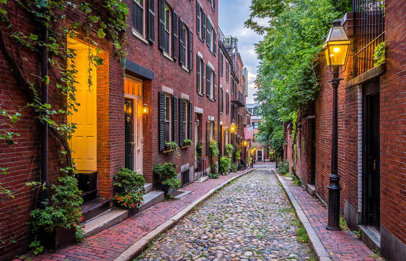 Acorn Street, Boston, Massachusetts, USA 33. 25th Street, Ogden, Utah, USA, 32. Abbey Road, London, England, UK, 31. Heerstraße, Bonn, Germany, 30. Christmas Steps, Bristol, England, UK, 29. Rue du Petit-Champlain, Québec City, Canada, 28. Beale Street, Memphis, Tennessee, USA, 27. Steiner Street, San Francisco, California, USA, 26. Times Square, New York City, New York, USA, 25. Calle Ciegos, Jerez, Spain, 24. Streets of Chefchaouen, Morocco, 23. Avenue des Champs-Élysées, Paris, France, 22. Fiskargränd, Visby, Sweden, 21. Nathan Road, Hong Kong, 20. Nyhavn, Copenhagen, Denmark, 19. Via Dolorosa, Jerusalem, 18. The Royal Mile, Edinburgh, Scotland, UK, 17. Via Giudecca, Burano, Italy, 16. La Rambla, Barcelona, Spain, 15. Herbert Baker Street, Groenkloof, South Africa, 14. Caminito, Buenos Aires, Argentina, 13. Umbrella Sky Project (R. Luís de Camões), Águeda, Portugal, 12. Lombard Street, San Francisco, California, USA, 11. Calleja de las Flores, Córdoba, Spain, 10. Acorn Street, Boston, Massachusetts, USA, 9. Bourbon Street, New Orleans, Louisiana, USA, 8. Streets of Paraty, Brazil, 7. Jinli, Chengdu, China, 6. The Shambles, York, England, UK, 5. Philosopher's Path, Kyoto, Japan, 4. Streets of Alberobello, Italy, 3. Quai de la Poissonnerie, Colmar, France, 2. Via dei Fori Imperiali, Rome, Italy
