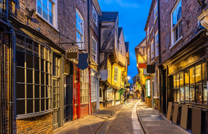The Shambles, York, UK 33. 25th Street, Ogden, Utah, USA, 32. Abbey Road, London, England, UK, 31. Heerstraße, Bonn, Germany, 30. Christmas Steps, Bristol, England, UK, 29. Rue du Petit-Champlain, Québec City, Canada, 28. Beale Street, Memphis, Tennessee, USA, 27. Steiner Street, San Francisco, California, USA, 26. Times Square, New York City, New York, USA, 25. Calle Ciegos, Jerez, Spain, 24. Streets of Chefchaouen, Morocco, 23. Avenue des Champs-Élysées, Paris, France, 22. Fiskargränd, Visby, Sweden, 21. Nathan Road, Hong Kong, 20. Nyhavn, Copenhagen, Denmark, 19. Via Dolorosa, Jerusalem, 18. The Royal Mile, Edinburgh, Scotland, UK, 17. Via Giudecca, Burano, Italy, 16. La Rambla, Barcelona, Spain, 15. Herbert Baker Street, Groenkloof, South Africa, 14. Caminito, Buenos Aires, Argentina, 13. Umbrella Sky Project (R. Luís de Camões), Águeda, Portugal, 12. Lombard Street, San Francisco, California, USA, 11. Calleja de las Flores, Córdoba, Spain, 10. Acorn Street, Boston, Massachusetts, USA, 9. Bourbon Street, New Orleans, Louisiana, USA, 8. Streets of Paraty, Brazil, 7. Jinli, Chengdu, China, 6. The Shambles, York, England, UK, 5. Philosopher's Path, Kyoto, Japan, 4. Streets of Alberobello, Italy, 3. Quai de la Poissonnerie, Colmar, France, 2. Via dei Fori Imperiali, Rome, Italy