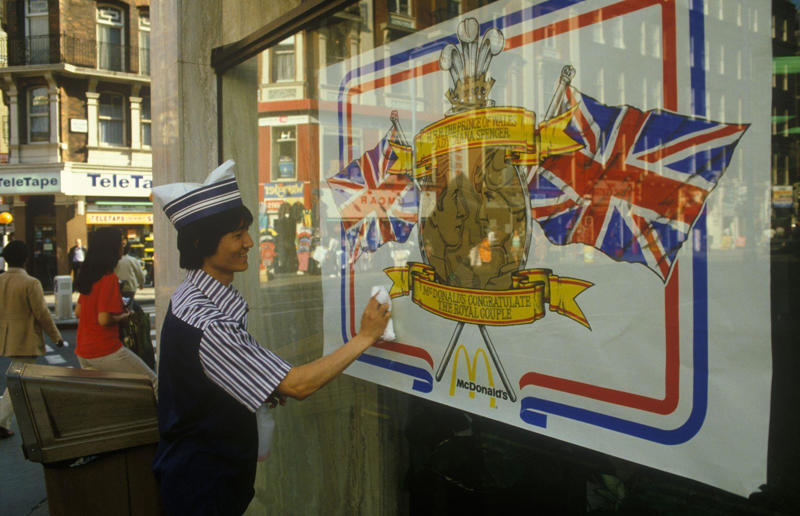 Royal window displays In pictures: McDonald's in the 1980s, Old-school signage, Differing styles, A move towards simpler signs, A slice of history, Golden exterior, The same, but different, Striking appearances, The rise of the drive-thru, A change in (exterior) pace, City branches, Outdoor space aplenty, Endless fun for kids, A place to hang out, Busy preparation areas, Recycling systems, Menu highlights, Item checklist, The Chicken McNuggets phenomenon, Coupon craze, McDonald’s in Tokyo, Japan, Menus in Tokyo, Japan, Global openings, Colourful uniforms, Service with a smile, Mascots were everywhere, A push for evening meals, Royal window displays, Esteemed guests, Presidential visits