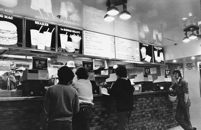 Menu highlights In pictures: McDonald's in the 1980s, Old-school signage, Differing styles, A move towards simpler signs, A slice of history, Golden exterior, The same, but different, Striking appearances, The rise of the drive-thru, A change in (exterior) pace, City branches, Outdoor space aplenty, Endless fun for kids, A place to hang out, Busy preparation areas, Recycling systems, Menu highlights, Item checklist, The Chicken McNuggets phenomenon, Coupon craze, McDonald’s in Tokyo, Japan, Menus in Tokyo, Japan, Global openings, Colourful uniforms, Service with a smile, Mascots were everywhere, A push for evening meals, Royal window displays, Esteemed guests, Presidential visits