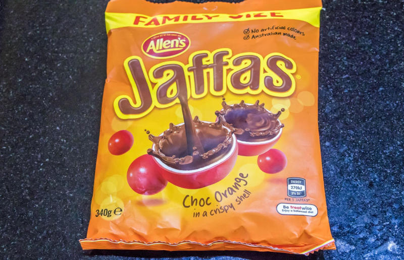 12. Jaffas 31. Choo Choo Bar, 30. Fizzoes, 29. Push Pop, 28. Jubes, 27. Spearmint Leaves, 26. Warheads Extreme Sour, 25. JOLS, 24. Black Cats, 23. Wine Gums, 22. Minties, 21. Sherbies, 20. Cheekies, 19. Yowie, 18. Zappo, 17. Pascall Marshmallows, 16. Zombie Chews, 15. Big Red Frogs, 14. Fantales, 13. Sour Brite Crawlers, 12. Jaffas, 11. Wizz Fizz Sherbet Sachets, 10. Life Savers Fizz Stix, 9. Pineapples, 8. Red Ripperz, 7. Clinkers, 6. Sherbet bombs, 5. Freckles, 4. Strawberry Clouds, 3. Snakes Alive, 2. Musk Sticks