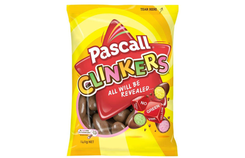 7. Clinkers 31. Choo Choo Bar, 30. Fizzoes, 29. Push Pop, 28. Jubes, 27. Spearmint Leaves, 26. Warheads Extreme Sour, 25. JOLS, 24. Black Cats, 23. Wine Gums, 22. Minties, 21. Sherbies, 20. Cheekies, 19. Yowie, 18. Zappo, 17. Pascall Marshmallows, 16. Zombie Chews, 15. Big Red Frogs, 14. Fantales, 13. Sour Brite Crawlers, 12. Jaffas, 11. Wizz Fizz Sherbet Sachets, 10. Life Savers Fizz Stix, 9. Pineapples, 8. Red Ripperz, 7. Clinkers, 6. Sherbet bombs, 5. Freckles, 4. Strawberry Clouds, 3. Snakes Alive, 2. Musk Sticks
