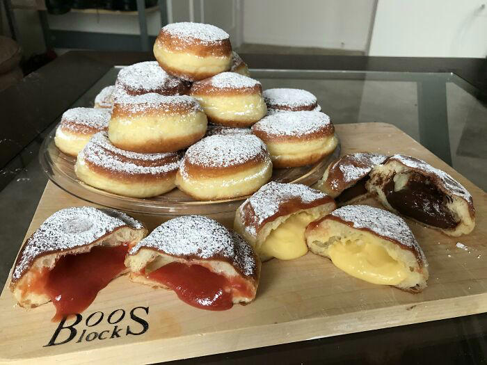 #41 Homemade Donuts (Filled With Guava, Vanilla Custard, And Chocolate Ganache) #1 Homemade Cactus Cupcakes, #3 Homemade Lemon Pie, #5 Hand Painted Citrus Macarons, #7 Homemade French Macarons, #9 Homemade Honey BBQ Chicken Pot Pie, #11 Homemade Succulent Cupcakes, #13 Grandmas Delicious 21 Layer Jello, #15 Homemade Rainbow Fruit Tart, #17 Homemade Vanilla Toffee Scrabble Birthday Cake With Chocolate Buttercream, Caramel, And Banana, #19 Homemade Poached Rhubarb Frangipane Tart, #21 Homemade Cheeses!, #23 Homemade Breakfast Sugar Cookies, #25 Homemade Focaccia Landscape, #27 Homemade Kraken Pie, #31 Homemade Cheese, Meat, Fruit, Nut Platter For My Wife's 30th Birthday, #33 Homemade 5 Shades Of Crispy Chicken, #35 Homemade Korean Cream Cheese Garlic Bread, #37 Homemade Fresh Tagliatelle, Butter Poached Lobster, Morel-Lobster Cream Sauce, #39 Homemade Buttercream Succulent Cupcakes, #41 Homemade Donuts (Filled With Guava, Vanilla Custard, And Chocolate Ganache), #43 Homemade Macarons And Ma-Raccoons., #45 Homemade Churro With Dulce De Leche Cake, #47 Homemade Sourdough Bread, #49 Homemade The United States Of Christmas Cookies